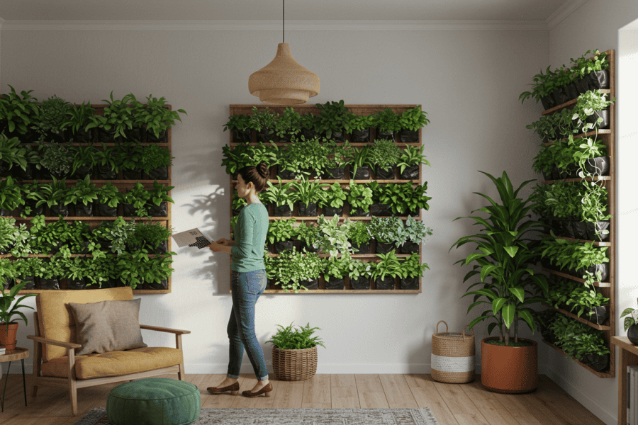 Créer un mur végétal intérieur : guide pour débutants
