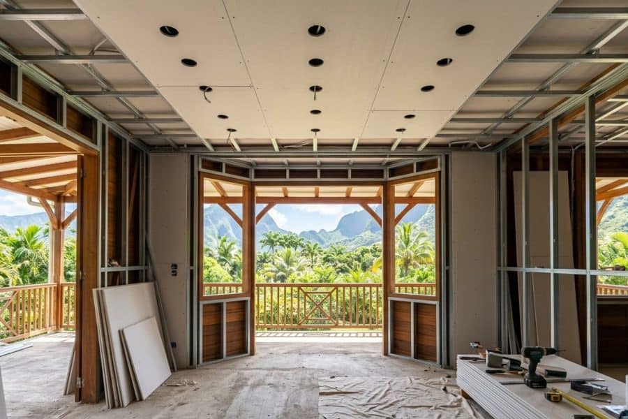Créer un faux plafond suspendu en plaques de plâtre (Placo) pas à pas